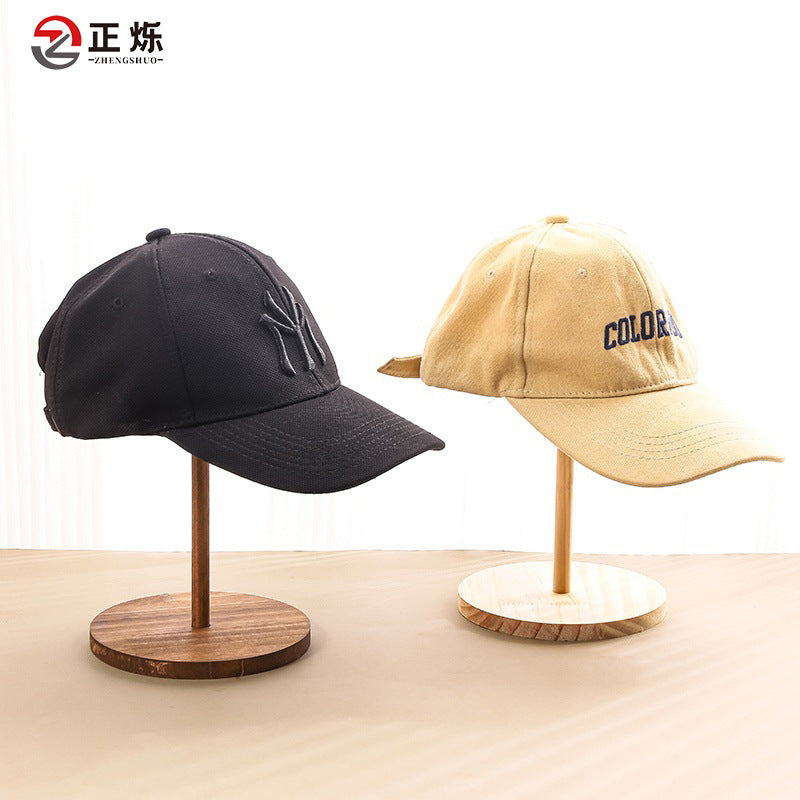 Wooden Tabletop Hat Display Stand