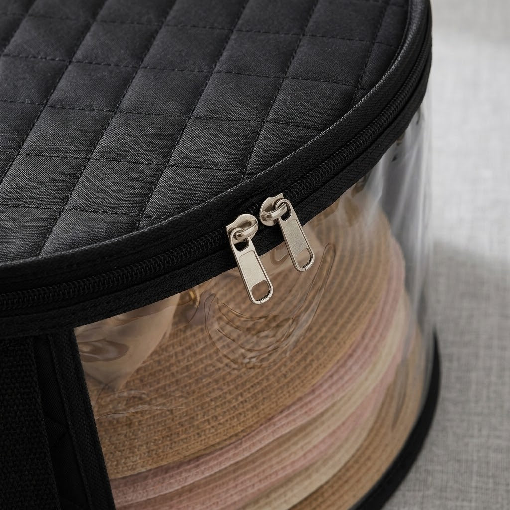 Round Brim Hat Storage Bag & Stackable Organizer