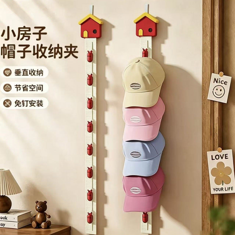 No-Drill Wall & Door Baseball Cap Organizer Rack
