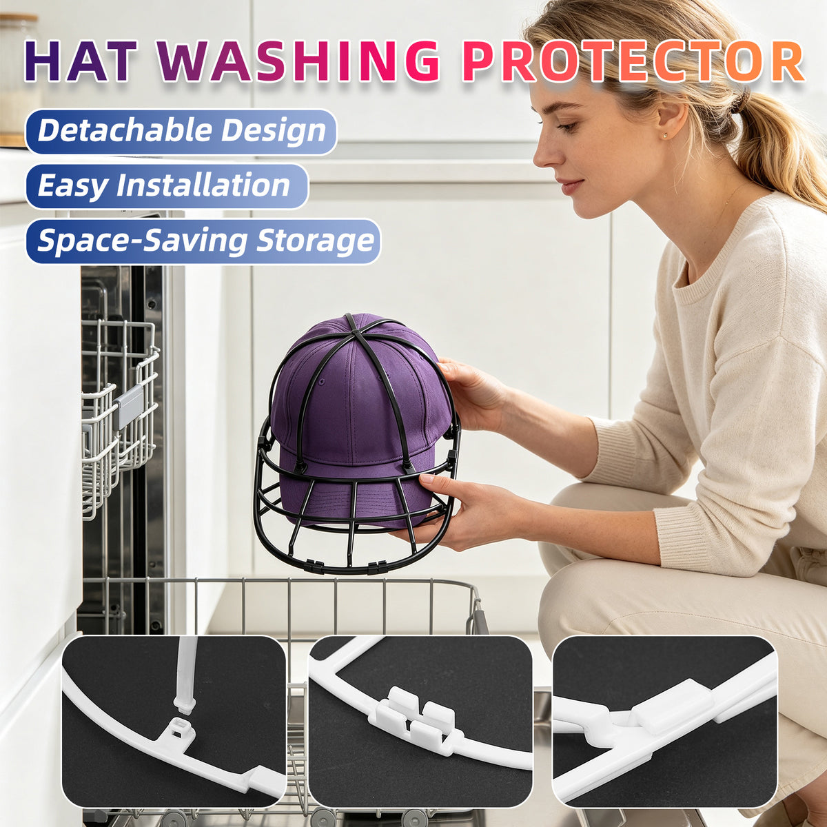 Double-Layer Detachable Baseball Cap Washer Frame
