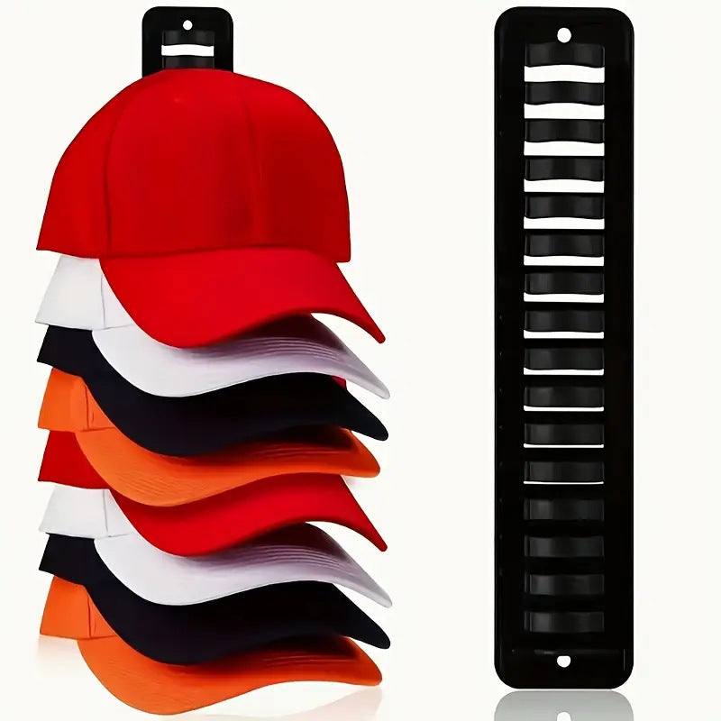Wall-Mounted Baseball Cap Display & Storage Rack